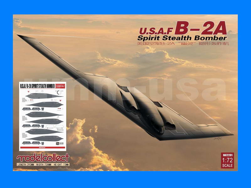 UA72201 B-2A SPIRIT STEALTH BOMBER USAF 1/72